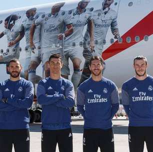 Trio BBC, Marcelo e Sergio Ramos estampam novo avião do Real