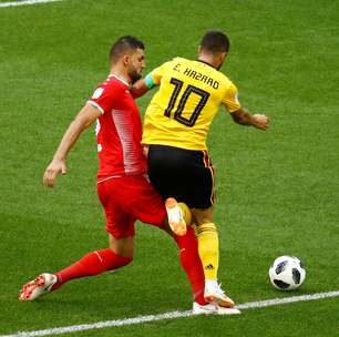 Veja fotos do jogo entre Bélgica e Tunísia