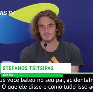 VIRAL: Tênis: Tsitsipas após acertar uma raquetada no pai: "Talvez eu fique de castigo"