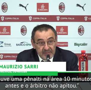 FUTEBOL: Copa Itália: Sarri sobre a mão na bola: "Foi um pênalti claro!"