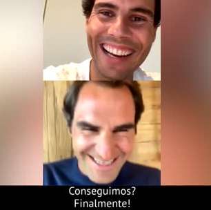 Nadal e Federer mostram que o talento fica dentro das quadras quando o assunto é live: "Estamos velhos para isso"