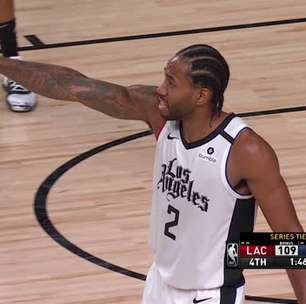 Fabuloso tapón de Kawhi Leonard