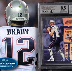Cartão colecionável de Tom Brady é vendido por R$ 13 milhões