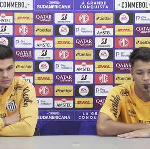 SANTOS: Marcos Leonardo exalta parceria com Léo Baptistão e Ricardo Goulart: "Facilitam meu jogo"