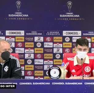 INTERNACIONAL: Dourado compreende críticas da torcida ao seu futebol, mas vê 'noite abençoada' após hat-trick contra o 9 de Octubre-EQU: "Espero a torcida do meu lado agora"