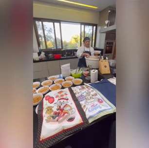 Hulk e a esposa distribuem alimento, roupas e cobertores a moradores de rua de BH