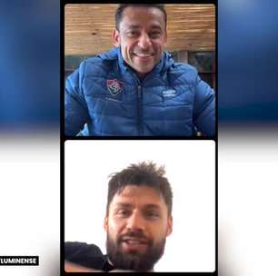 FLUMINENSE: Fred recebe Sóbis em live e atacante zoa comemoração: "Tu burrão queria abrir o estádio, acha que é Moisés?"