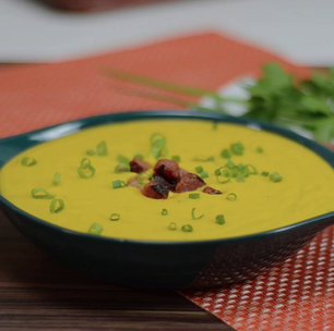 Creme de abóbora com bacon