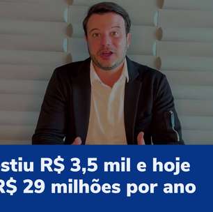 Ele investiu R$ 3,5 mil e hoje fatura R$ 29 milhões por ano