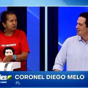 No PI, candidata se revolta ao saber que rival está armado em debate; ele desistiu da candidatura