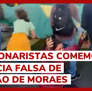 Em bloqueio, bolsonaristas comemoram notícia falsa da prisão de Alexandre de Moraes
