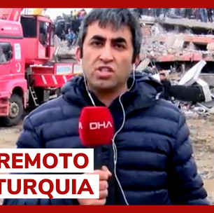 Repórter é surpreendido com terremoto em entrada ao vivo na Turquia
