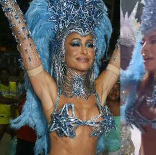 Anitta usa fantasia de Sabrina Sato no Carnaval em gravação de clipe na Sapucaí. Compare!