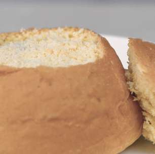 Pão caseiro recheado com creme de queijo
