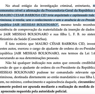 PGR tentou livrar Bolsonaro do caso da falsa carteirinha de vacinação