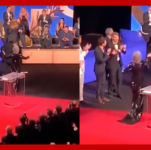 Jane Fonda joga prêmio na cabeça de diretora no Festival de Cannes