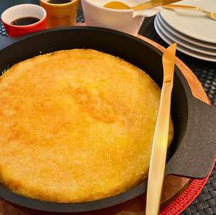 Pamonha de Forno, prática, de liquidificador, na travessa