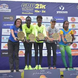 Atletas de Uganda dominam segunda meia maratona internacional Shopping Guarulhos