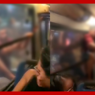 Homem se pendura em janela de ônibus após flagrar suposta traição no Pará