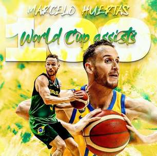 Em vitória do Brasil sobre o Irã, Marcelinho Huertas atinge a marca de 100 assistências em Mundiais de basquete