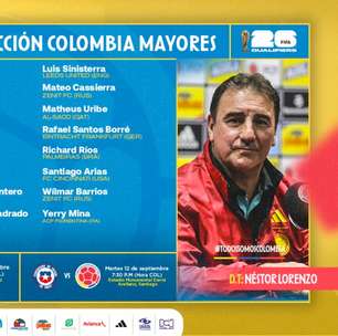 Colômbia convoca James, Jhon Arias e Richard Ríos para primeiras rodadas das Eliminatórias
