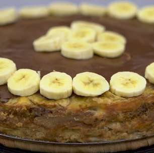 Torta de banana com chocolate