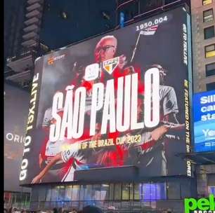 São Paulo anuncia título da Copa do Brasil na Times Square