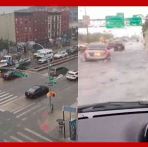 Chuvas torrenciais inundam ruas e deixam Nova York em estado de emergencia
