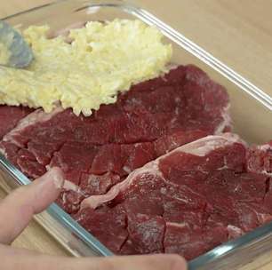 Bife de forno de um jeito que você nunca viu muito saboroso e fácil de fazer