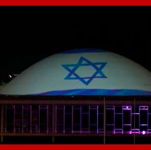 Bandeira de Israel é projetada na cúpula do Senado em 'gesto de solidariedade'