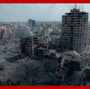 Imagens aéreas mostram destruição em Gaza após contra-ataque de Israel