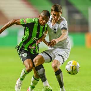 Em duelo de posições opostas na tabela, América recebe Botafogo em Belo Horizonte