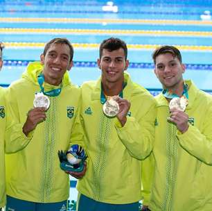 Brasil quebra recorde pan-americano e leva o ouro no revezamento 4x200m livre masculino em Santiago