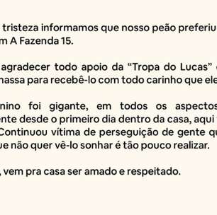 Entenda o que fez Lucas Souza desistir de 'A Fazenda'