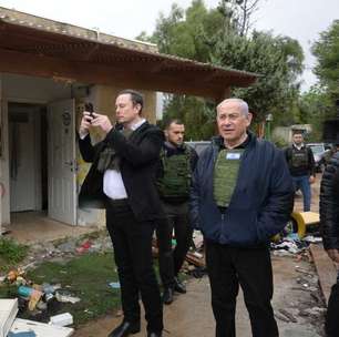 Elon Musk e Netanyahu visitam kibutz em Israel