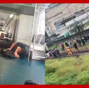 Passageiros deitam no chão de trem em meio a tiroteio em Vigário Geral, no RJ