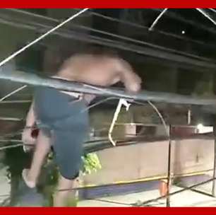 Homem cai de poste ao tentar furtar cabos com serra no Rio de Janeiro
