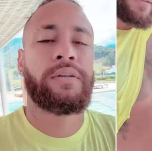 Neymar mostra barriga e responde comentários sobre peso