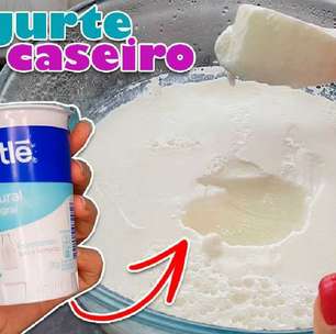 Iogurte caseiro bem cremoso igualzinho ao original