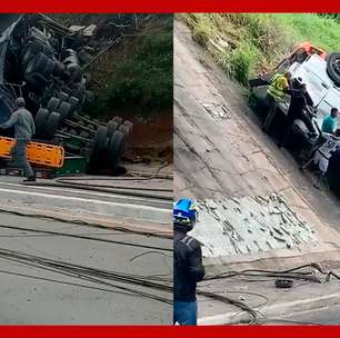 Motorista morre após carreta cair de viaduto no Rodoanel, em SP