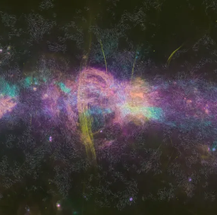 Mapa da Via Láctea traz campos magnéticos no centro galáctico