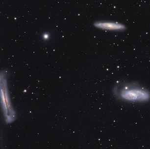 Destaque da NASA: galáxias do Trio do Leão na foto astronômica do dia