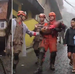 Criança é resgatada com vida após ficar soterrada por 16 horas no Rio de Janeiro