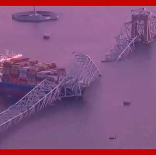 Veja como ficou ponte destruída por navio em Baltimore (EUA)