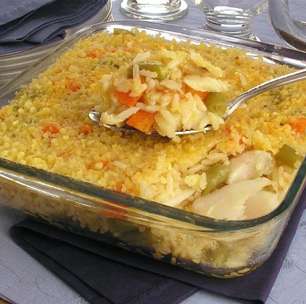 Arroz de bacalhau prático para servir na Sexta-Feira Santa