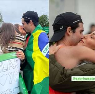 Ficou sério! Sabrina Sato viaja até Paris para apoiar Nicolas Prattes em maratona