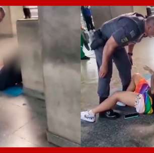 Mulher é agredida por policial militar na estação da Luz, em SP