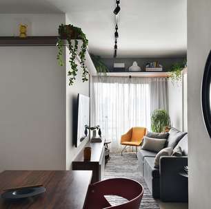 Com apenas 56 m², apartamento ganha décor jovem e descolado