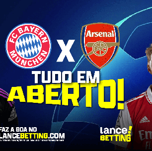 Tudo em aberto! Com R$100, você ganha R$371 se Bayern de Munique e Arsenal empatarem outra vez!