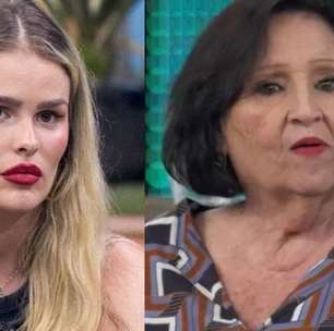 Após criticar Yasmin Brunet no 'Domingão com Huck', Dona Déa volta a alfinetar modelo e dispara: 'Falaria tudo de novo'